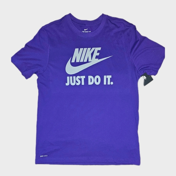 Nike Other - Men's Nike Futura Just Do It Tee Short Sleeve Crew Neck T-Shirt LARGE Purple NEW